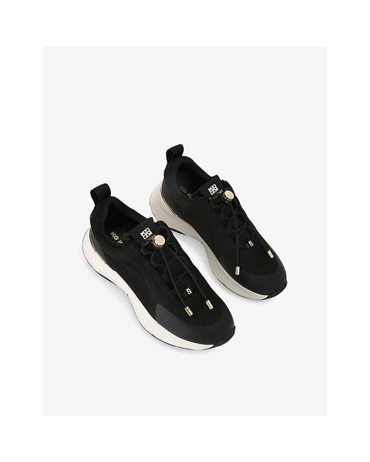 KG by Kurt Geiger Black Link Toggle Fabric Low-Top Trainers