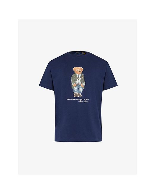 Polo Ralph Lauren Blue Bear-print Short-sleeve Cotton-jersey T-shirt Xx for men