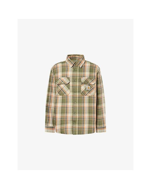 Carhartt Metallic Tunick Plaid Twill-Cotton Shirt for men