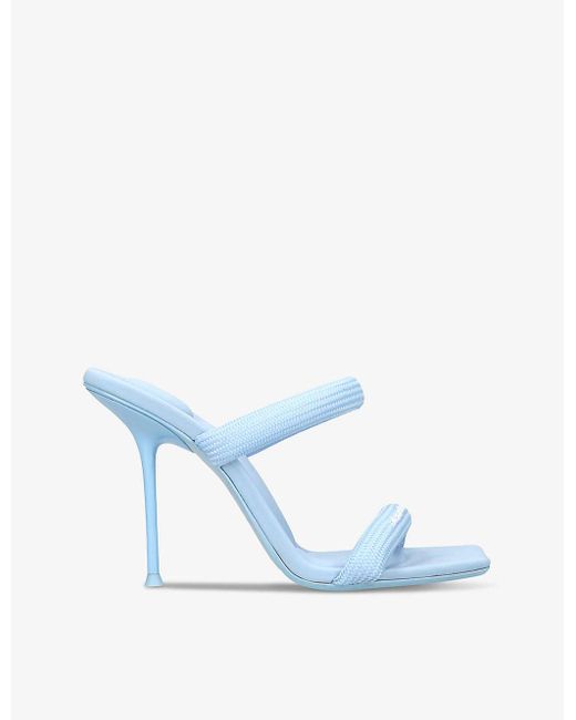 Alexander Wang Blue Julie Padded Nylon Heeled Sandals