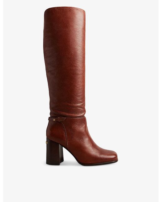 Ted Baker Brown Charona Knee-high Leather Boots