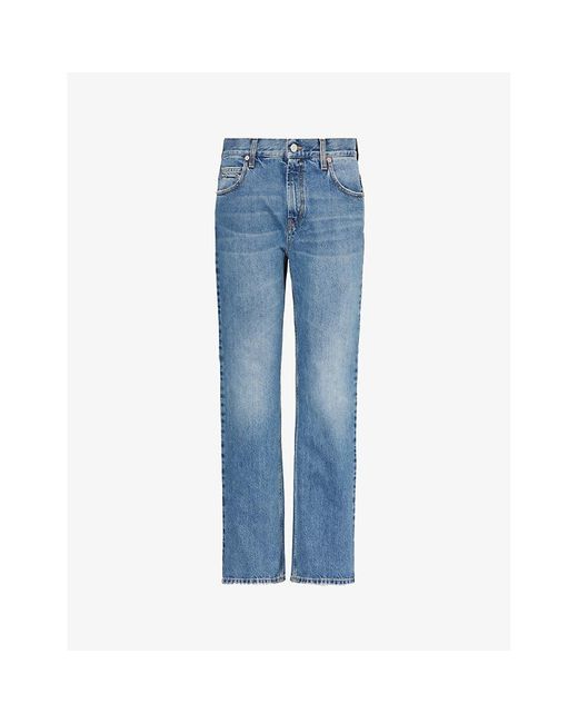 Gucci Blue Flared-leg Mid-rise Jeans