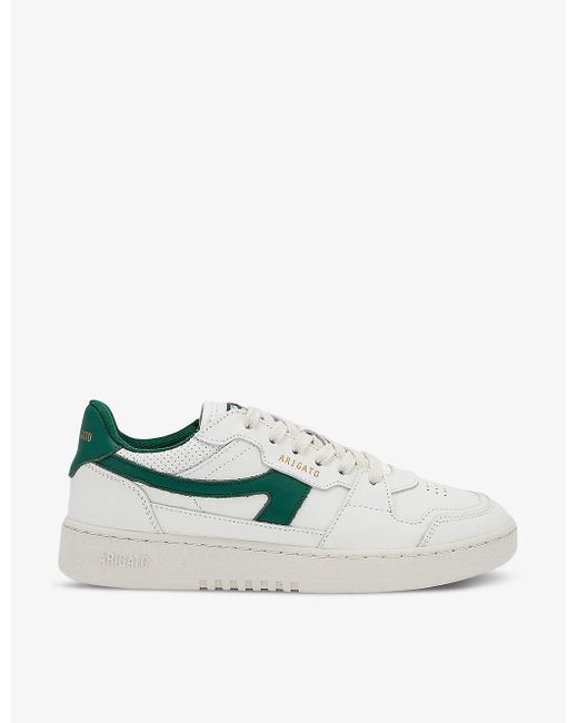 Axel Arigato Green Dice-a Panelled Leather And Suede Low-top Trainers