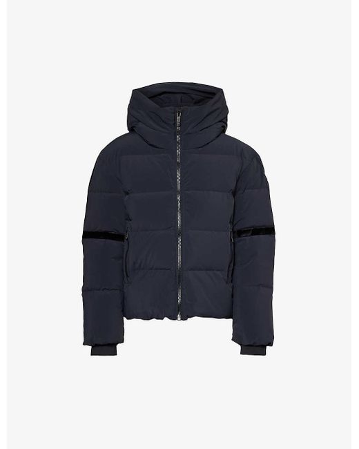 Fusalp Blue Barsy Hooded Shell-down Jacket