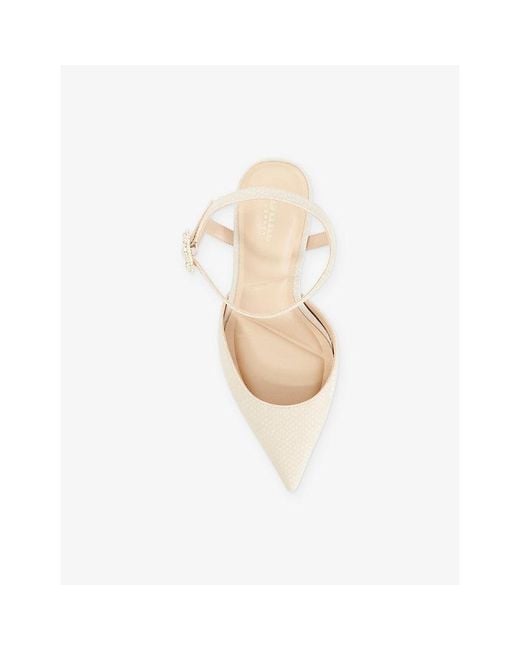 Dune White Channel Leather Courts