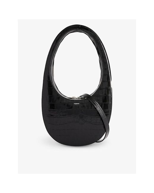 Coperni Black Croco Leather Cross-body Bag