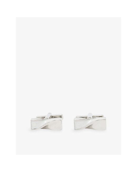 Reiss White Carrick Twisted Metal Cufflinks for men
