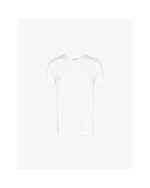 AllSaints White Figure Regular-Fit Short-Sleeve Cotton T-Shirt for men