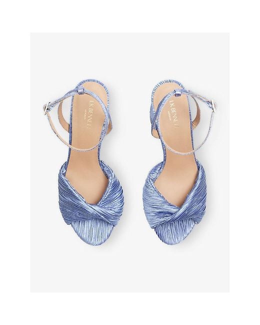 L.K.Bennett Blue Lilth Woven Heeled Sandals