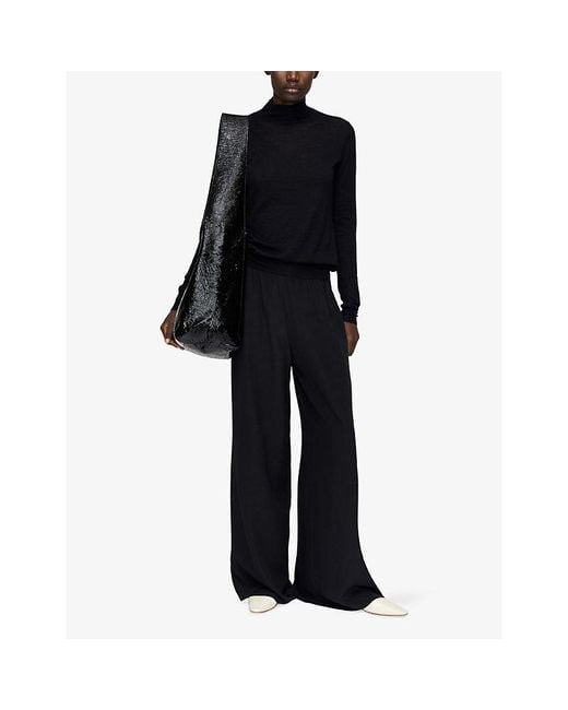 Joseph Black Cashair High-Neck Cashmere Jumper