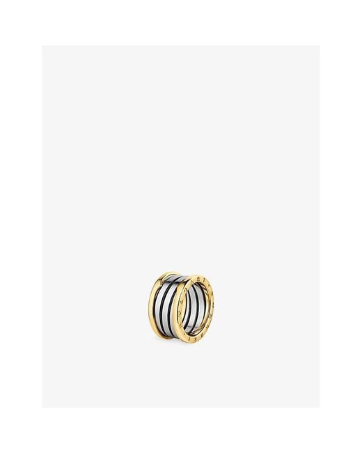 BVLGARI Metallic B.Zero1 18Ct And Stainless Steel Four-Band Ring