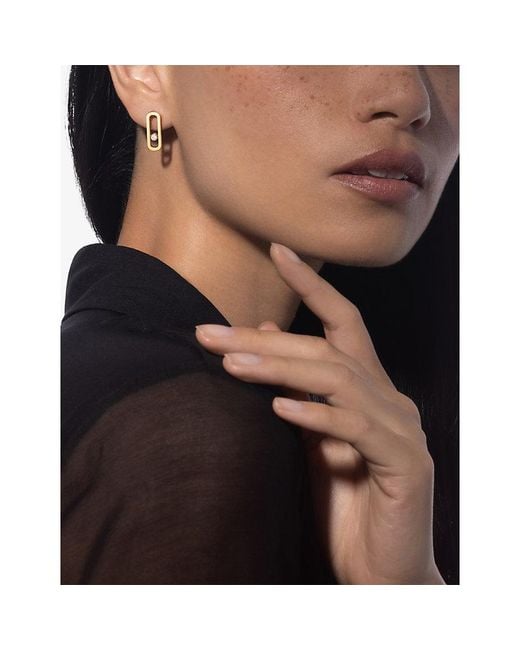 Messika Metallic Move Uno 18Ct And 0.16Ct Diamond Earrings