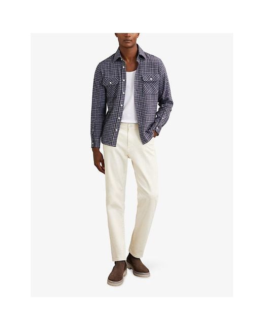 Reiss White Watson Ribbed Knitted Vest for men