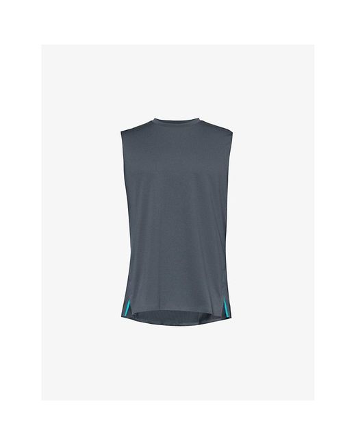 GYMSHARK Blue Everywear Abstract Sleeveless Recycled-polyester Top for men