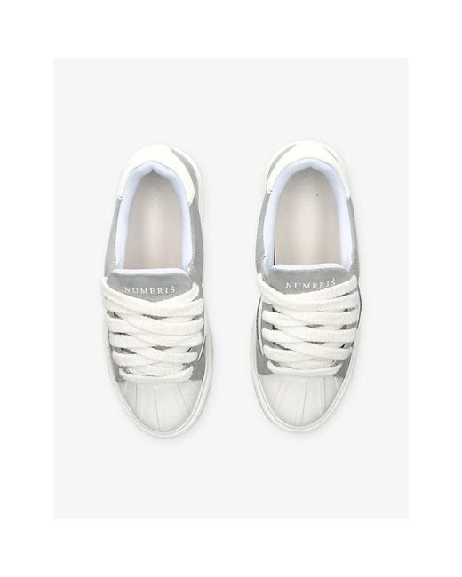 NUMERIS White Eclipse Suede And Leather Trainers for men
