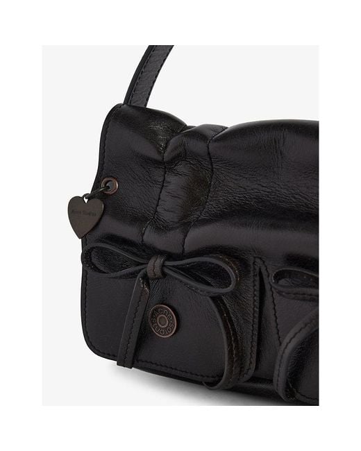 Acne Black Pocket Leather Shoulder Bag