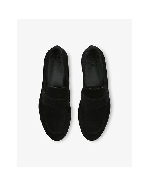 Officine Creative Black Blair 001 Suede Loafers