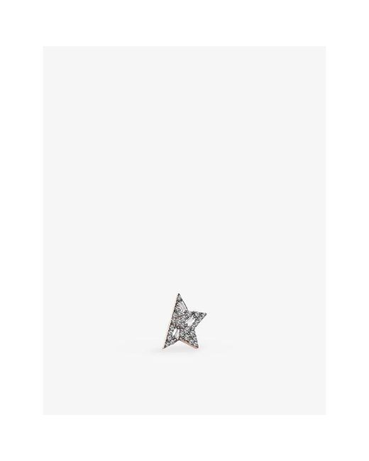 Kismet by Milka White Comet Midi 0.12Ct Diamond Stud Earring