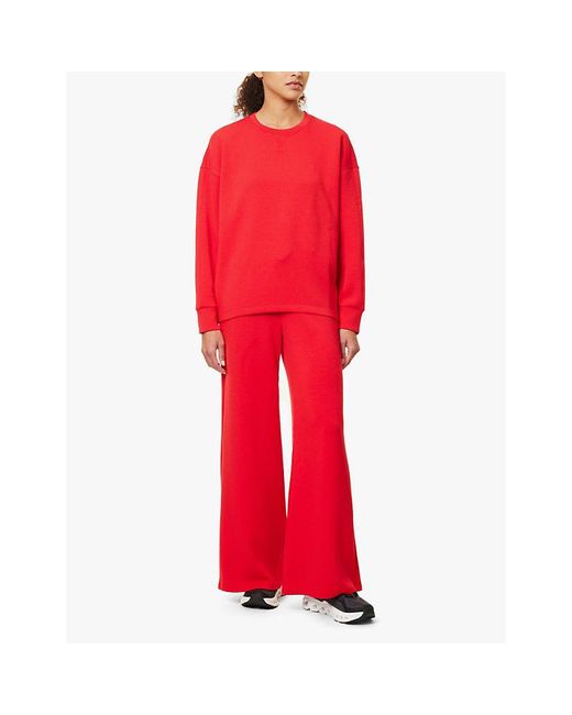 Spanx Red Spanx Airessentials Wide-Leg Stretch-Woven Jogging Bottoms