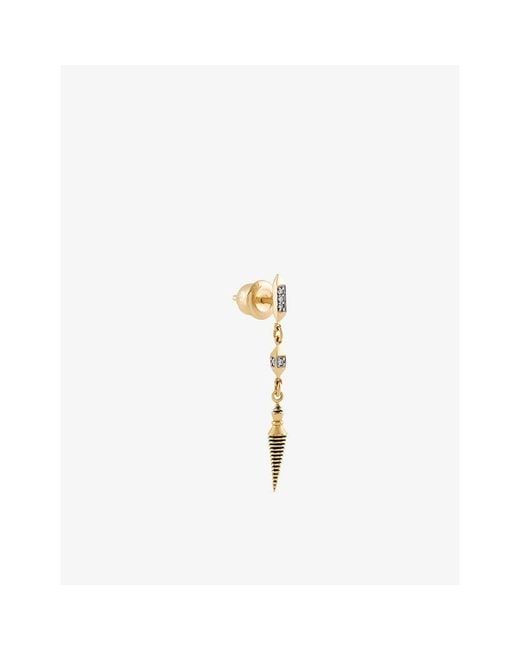 Kismet by Milka Metallic Objet 0.04Ct Diamond Drop Earring