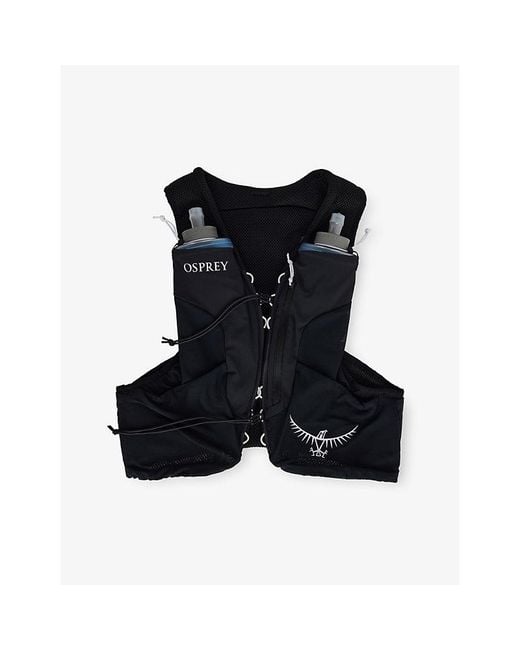 Osprey Black Duro Lt Run Hydration Vest With 500Ml Flasks for men