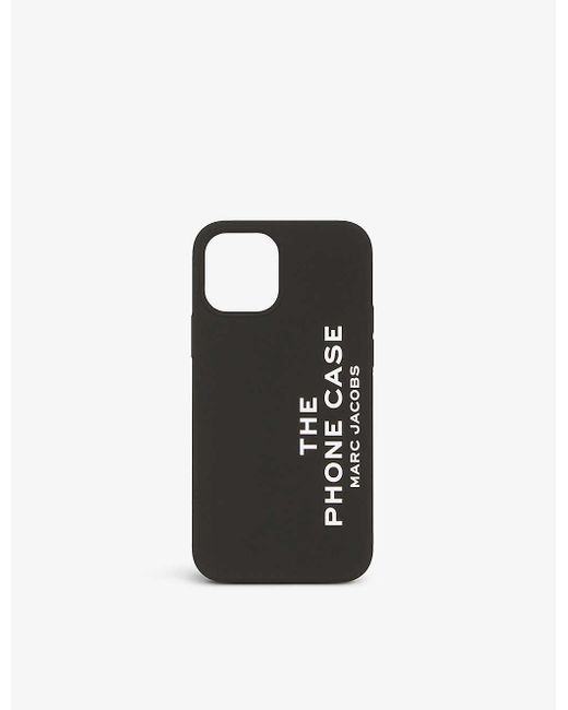 Marc Jacobs Black Logo-print Silicone Iphone 12 Pro Phone Case
