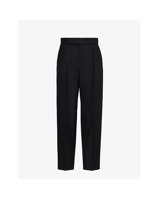 Fear Of God Black Relaxed-fit Tapered-leg Wool Trouser for men