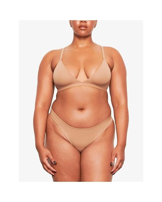 Skims White Fits Everybody Triangle Bralette