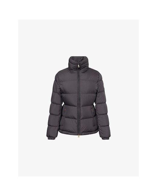 Moncler Blue Dourbe High-Neck Shell-Down Jacket