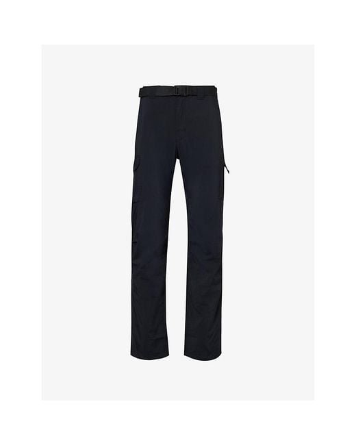 Columbia Blue Silver Ride Detachable-belt Straight-leg Slim-fit Recycled-cotton Trousers for men
