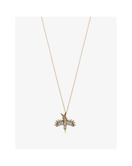 Kismet by Milka White Phoenix Mini 0.14Ct Diamond Pendant Necklace