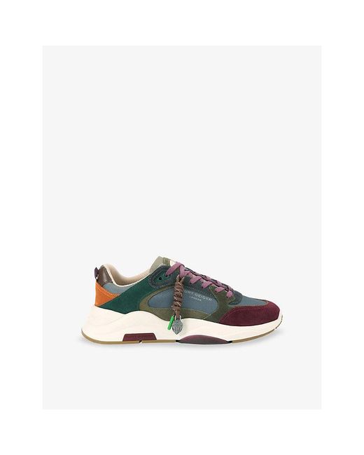 Kurt Geiger Blue Royston Suede And Mesh Trainers for men