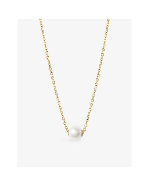 Astley Clarke Metallic Floating Pearl 14Ct- And Freshwater Pearl Pendant Necklace