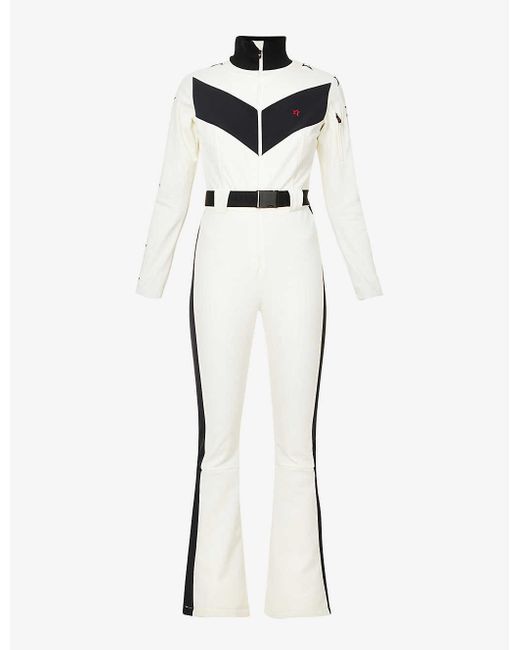 Perfect Moment Ryder Chevron-print Woven Ski Suit in White | Lyst