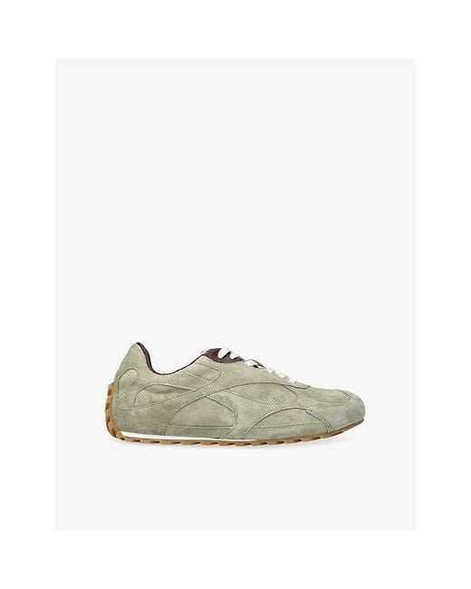 Bottega Veneta Green Orbit Flash Suede Trainers