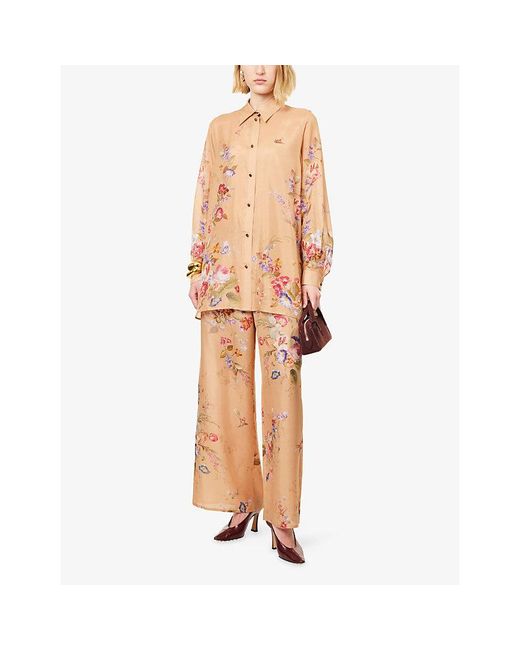 Zimmermann Natural Patience Relaxed Silk Shirt
