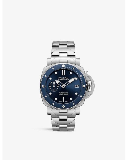 Panerai Blue Pam02068 Submersible Blu Notte Stainless-steel Automatic Watch for men