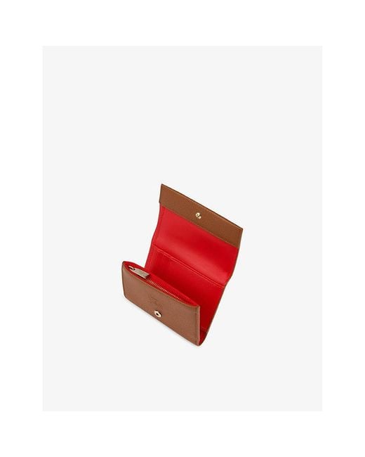 Christian Louboutin Brown Mooncrest Compact Grained Leather Wallet for men
