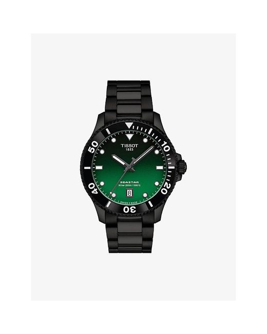 Tissot Green T120.410.33.091.00 Seastar 1000 40Mm Pvd-Coated Stainless-Steel Quartz Watch for men