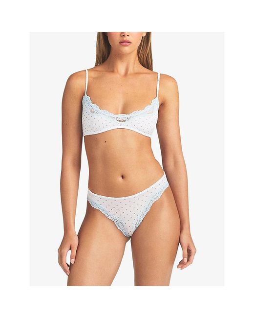 Skims White Fits Everybody Scoop Lace Bralette