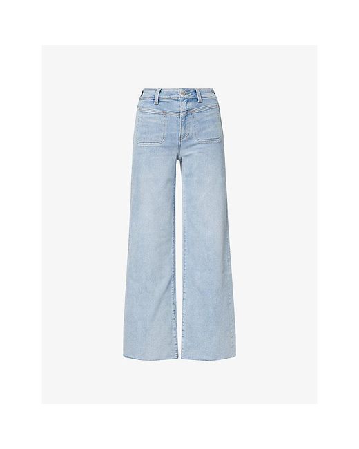 PAIGE Blue Anessa Straight-Leg Denim Jeans