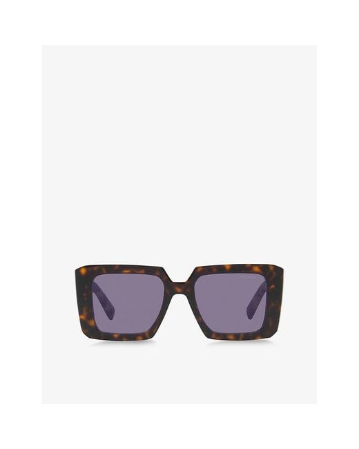 Prada Purple Pr 23ys Symbole Acetate Sunglasses