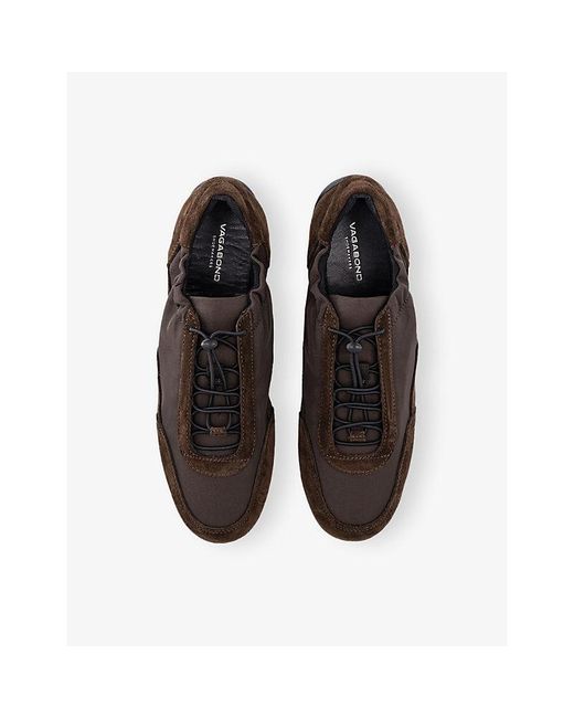 Vagabond Brown Hollie Suede And Mesh Trainers