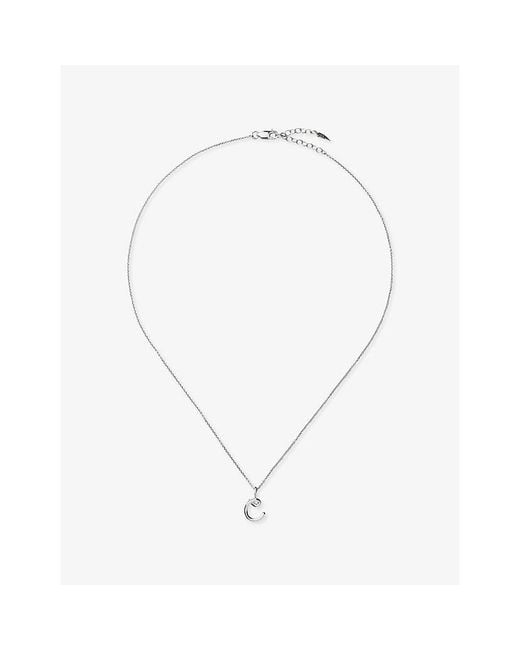 Missoma Metallic Curly Molten Mini Initial C Sterling Necklace