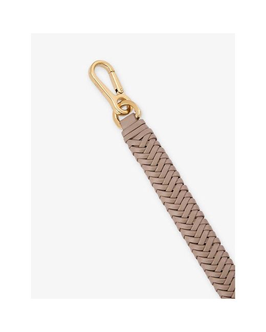 Loewe White Arrow Woven Leather Strap