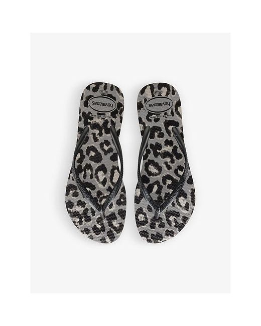 flip flops leopard