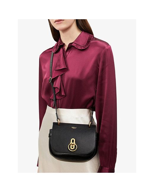 Mulberry Black Amberley Small Leather Satchel Bag