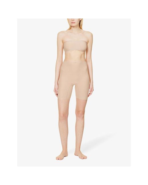 Chantelle Natural Soft Stretch Seamless One-Size High-Waisted Mid-Thigh Shorts