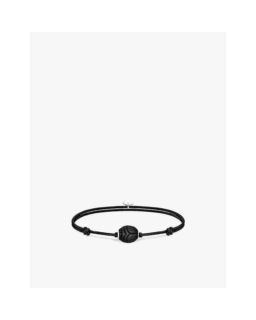 Thomas Sabo White Karma Secret 925 Sterling- And Obsidian Beaded Bracelet