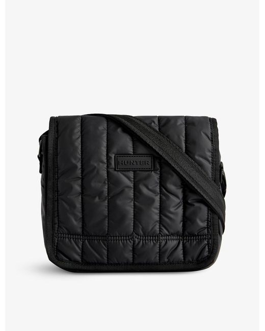 Hunter Black Intrepid Mini Quilted Recycled-polyester Cross-body Bag